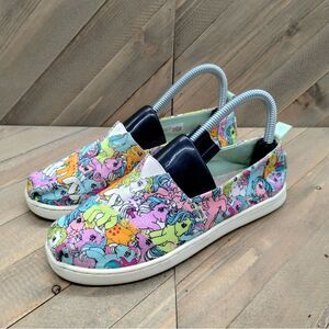 TOMS x My Little‎ Pony Alpargatas Girls Size 4 Casual Shoes Colorful Slip On